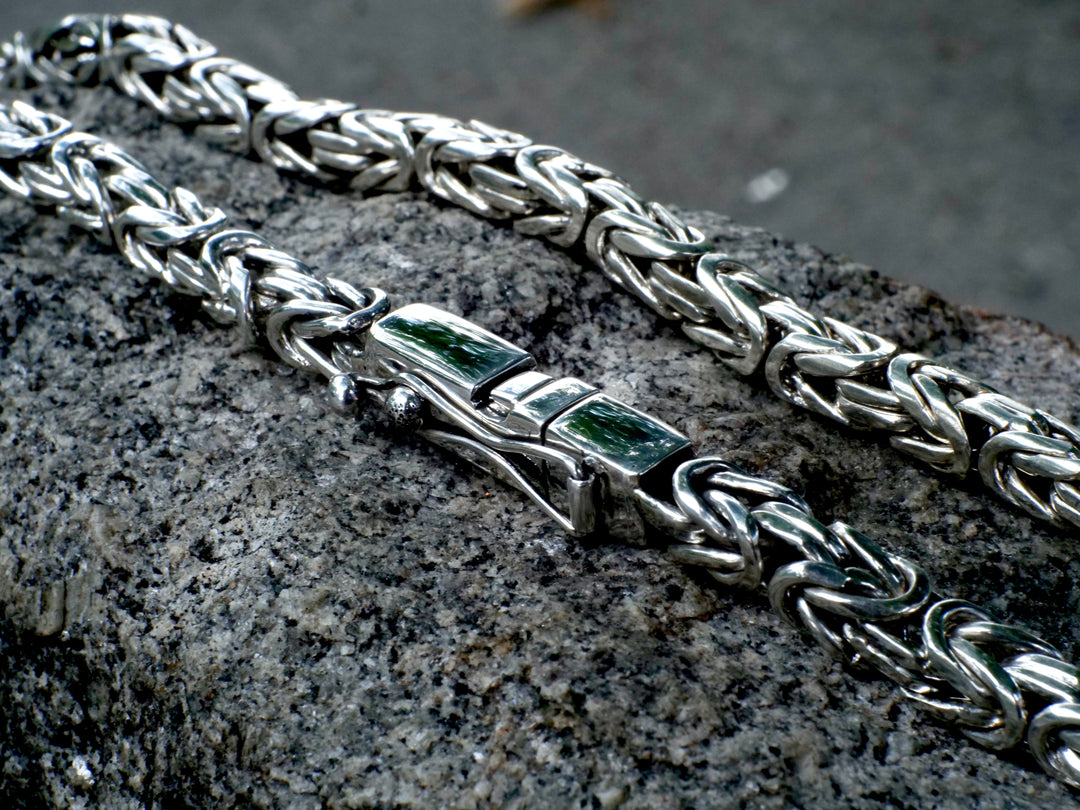 925 Sterling Silver Byzantine Necklace